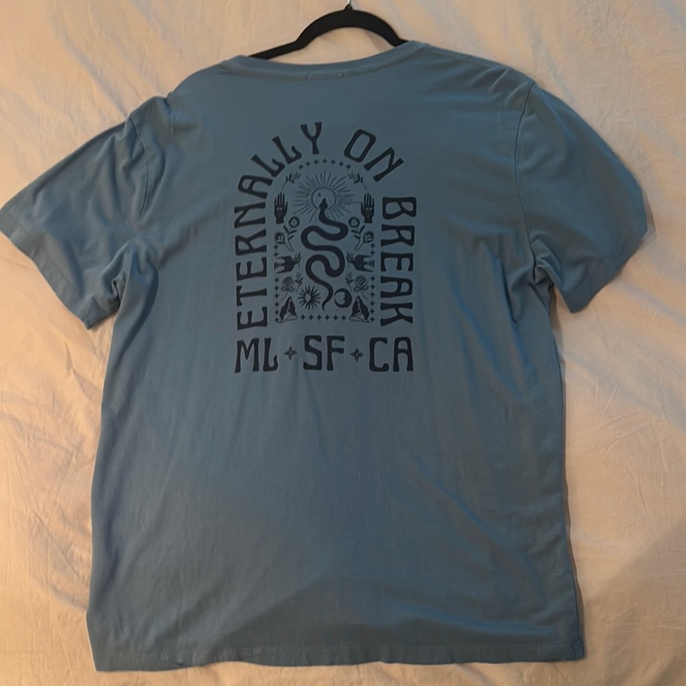 Marine Layer Sky Blue Tee with Serpent Design - Picture 6 of 7
